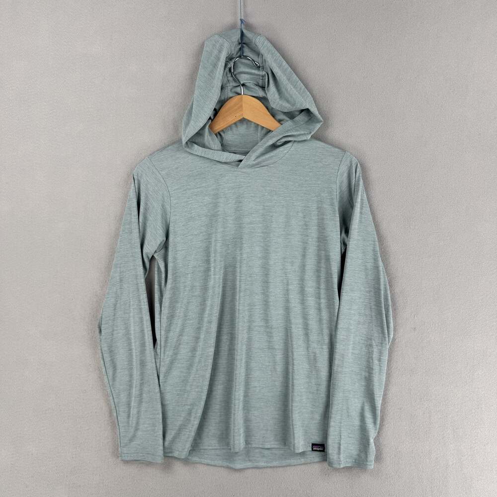 Patagonia Shirt Womens Medium Green Capilene Cool Daily Hoody Sun Hoodie Top